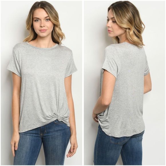 🆕Gray front twist top - Picture 1 of 2